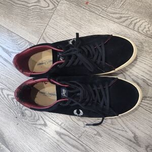 Fred Perry Black and Red Men's Shoes
